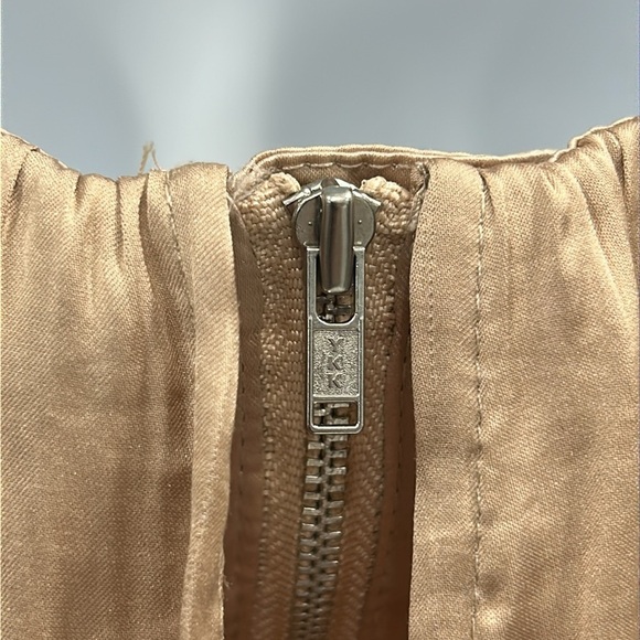 Revolve Bardot Caught Sleeve Off Shoulder Satin Bustier Top in Pebble - 4 - Picture 11 of 15